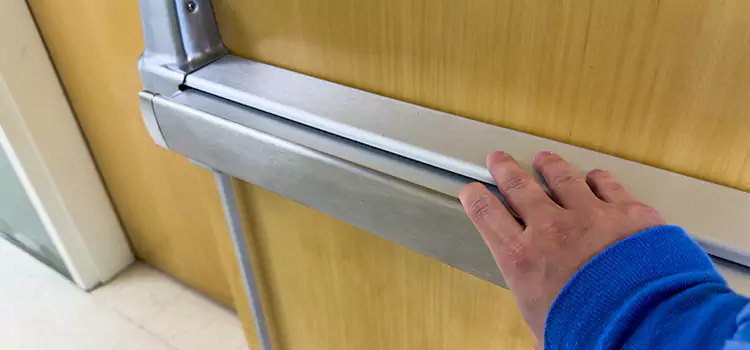 Installing a Push Bar on a Door Union City